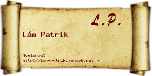Lám Patrik névjegykártya